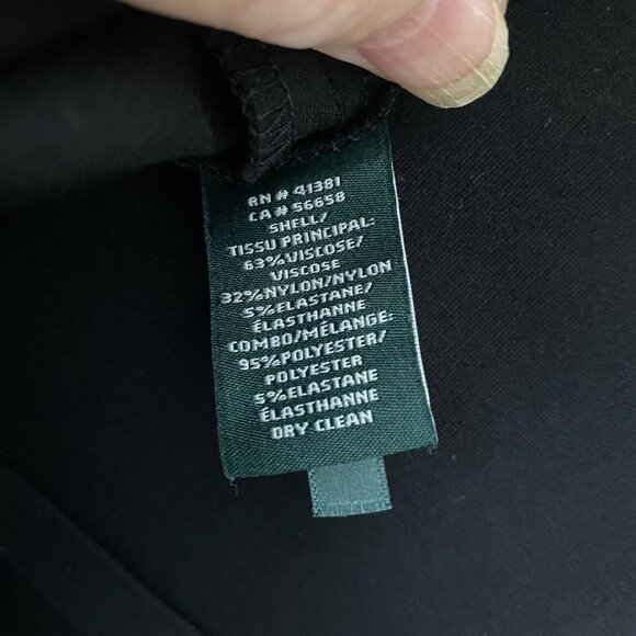 Ralph Lauren Midi Fit & Flare Dress Womens‎ Size 8 M Black Sleeveless Cocktail - Picture 4 of 13